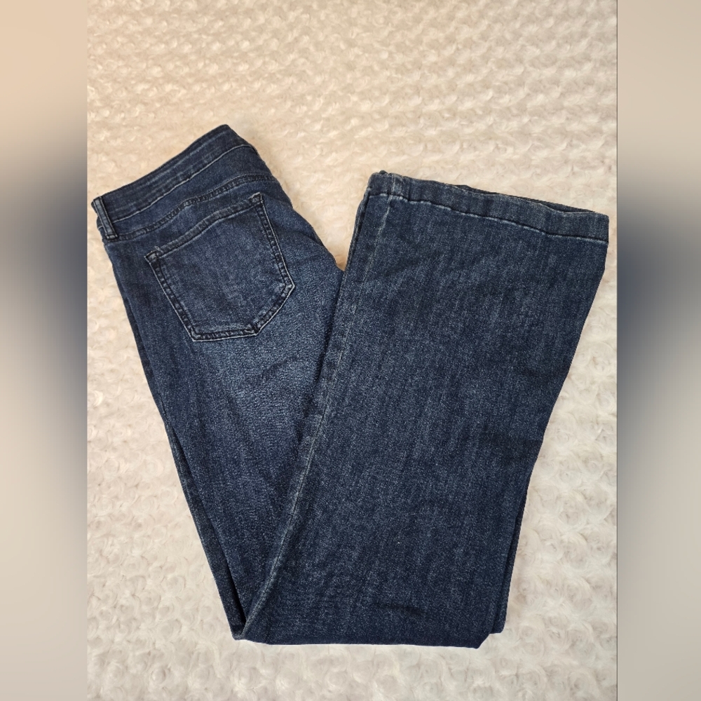 sofia by sofia vergara Melissa Dark Blue High Rise Flare Jeans Size 16 (8108)